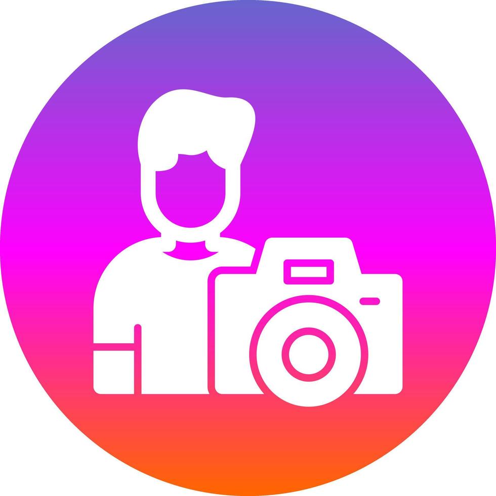 icono plano de camarógrafo vector