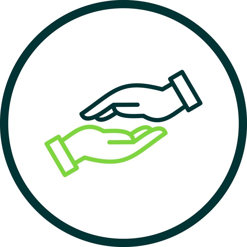 Helping Hand Vector Icon Design