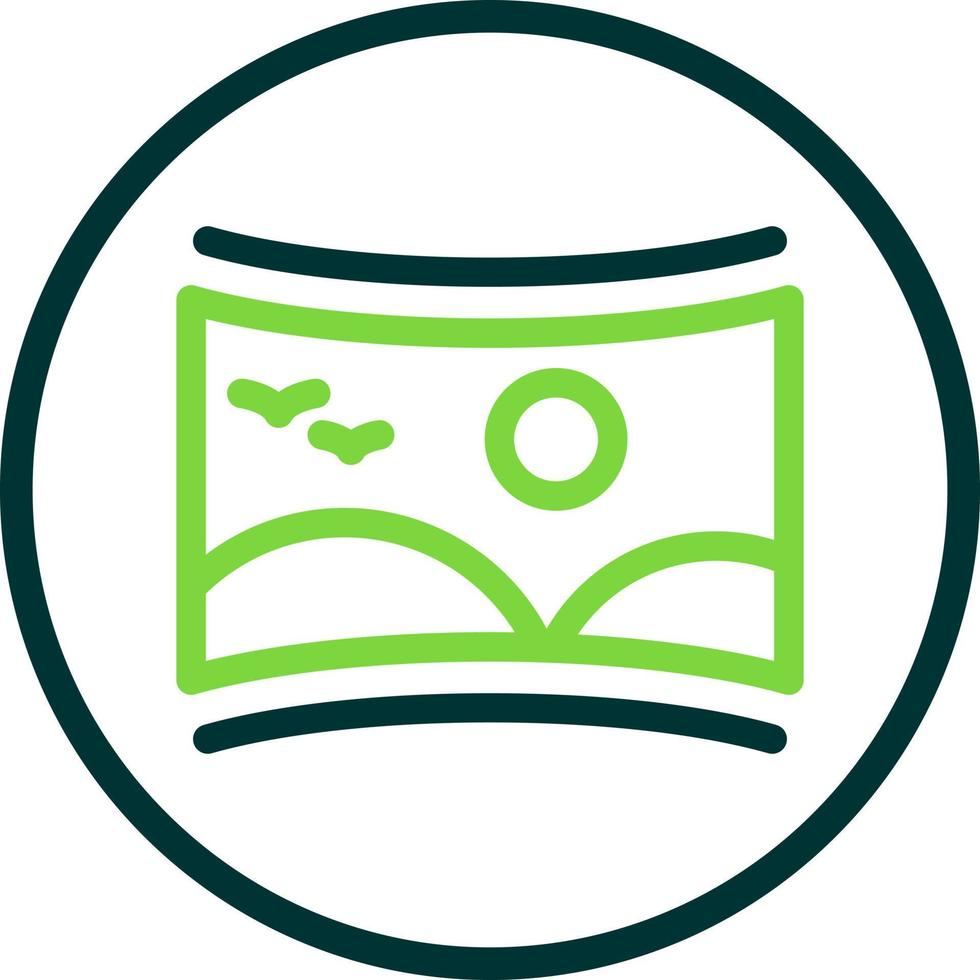Panoramic Flat Icon vector