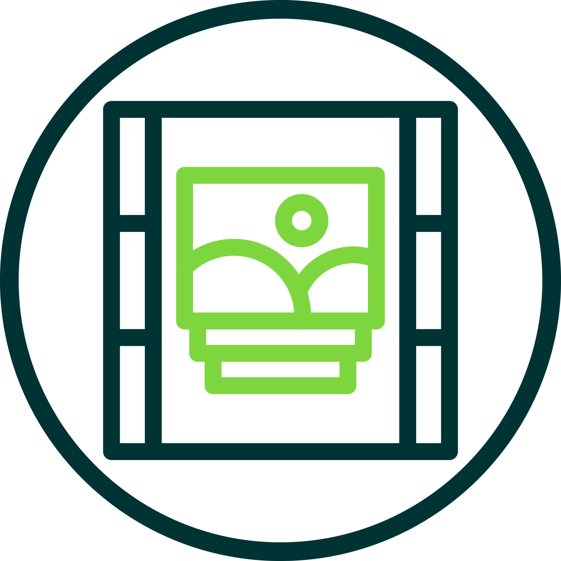 Gallery Flat Icon 15819755 Vector Art at Vecteezy