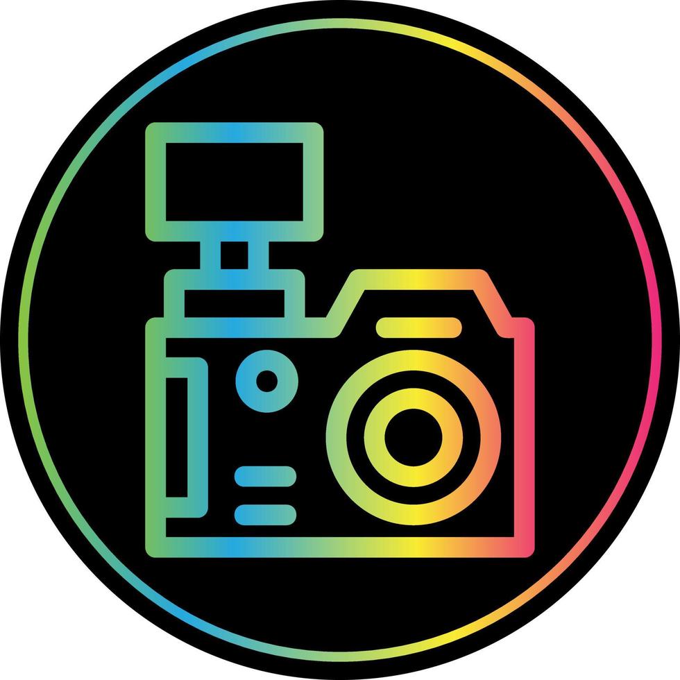 Dslr Camera Flat Icon vector