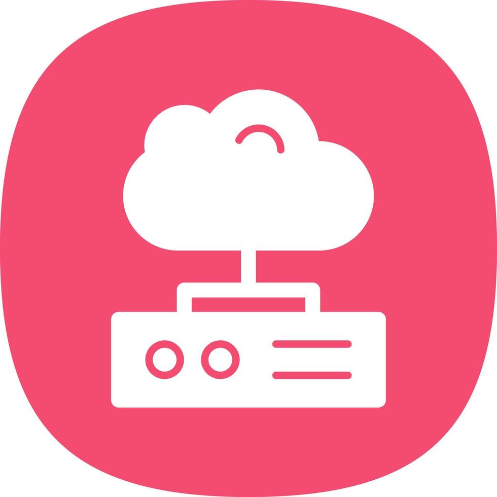 icono plano de almacenamiento en la nube vector