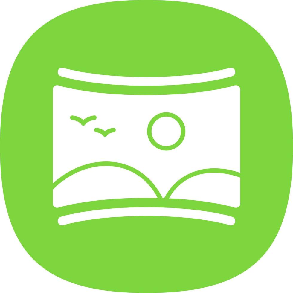 Panoramic Flat Icon vector
