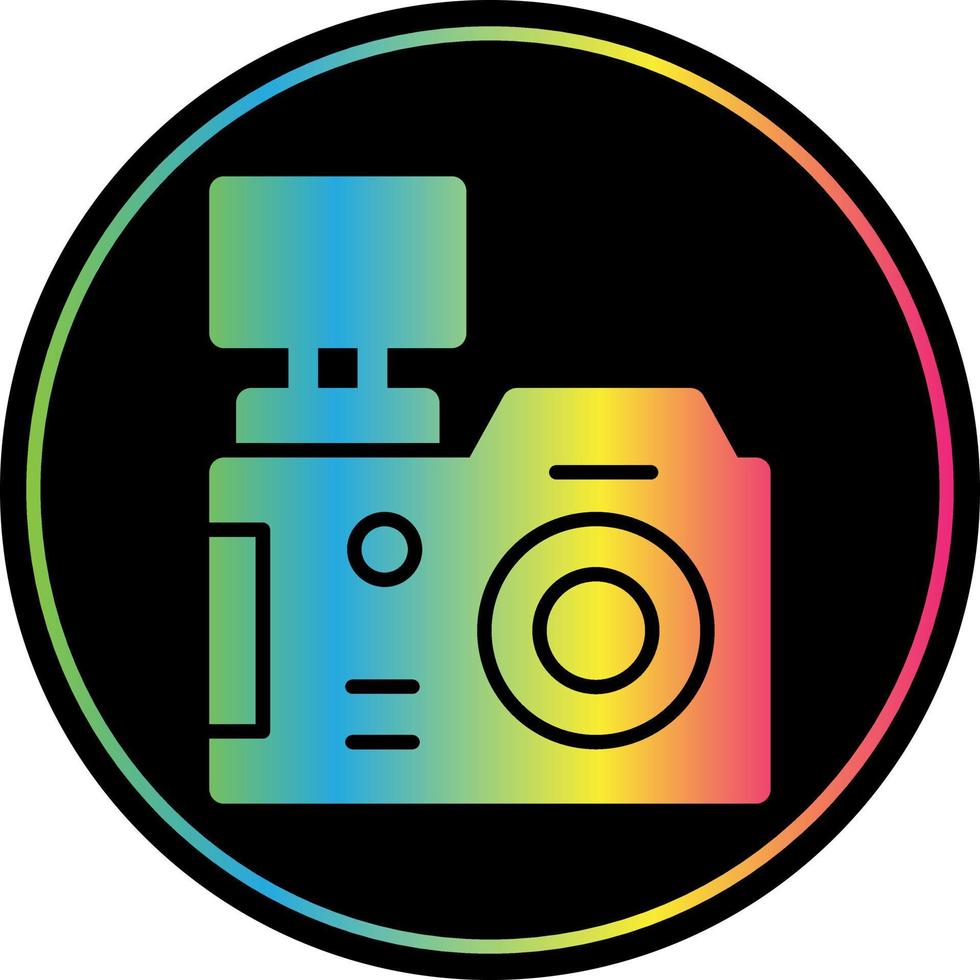 Dslr Camera Flat Icon vector