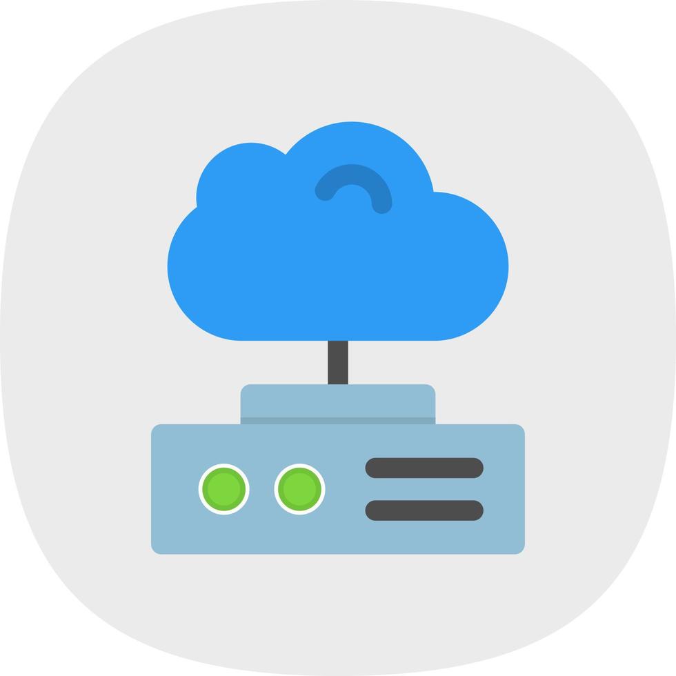 Cloud Storage Flat Icon vector