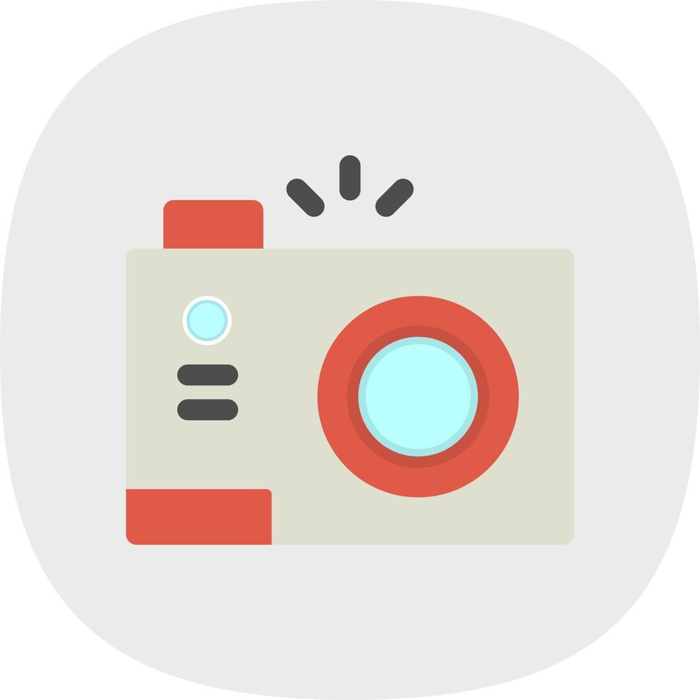 Compact Camera Flat Icon vector