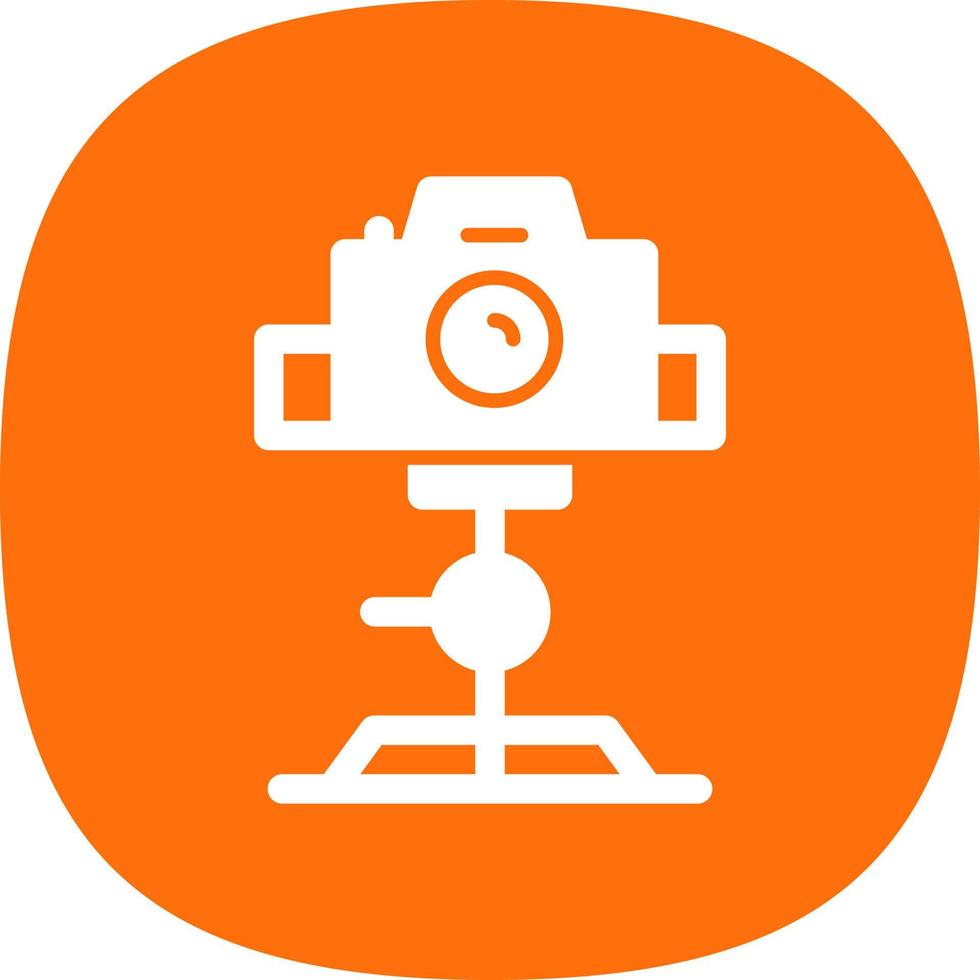 Tripod Camera Flat Icon vector