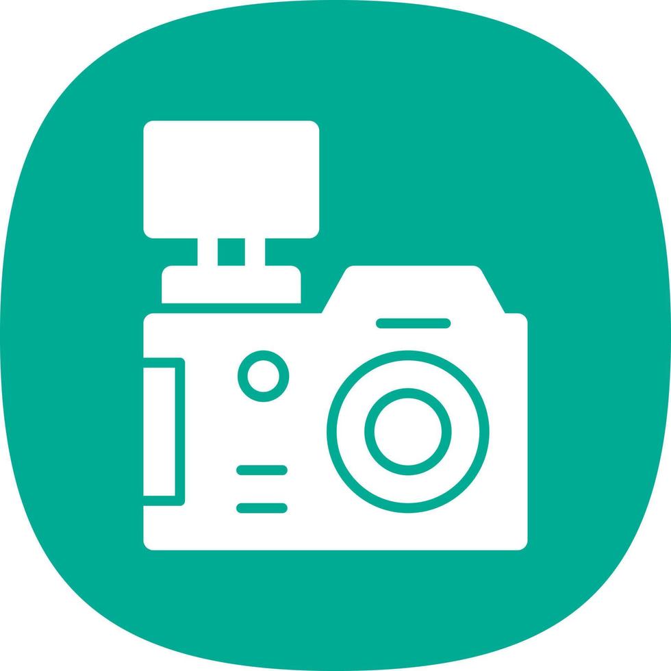 Dslr Camera Flat Icon vector