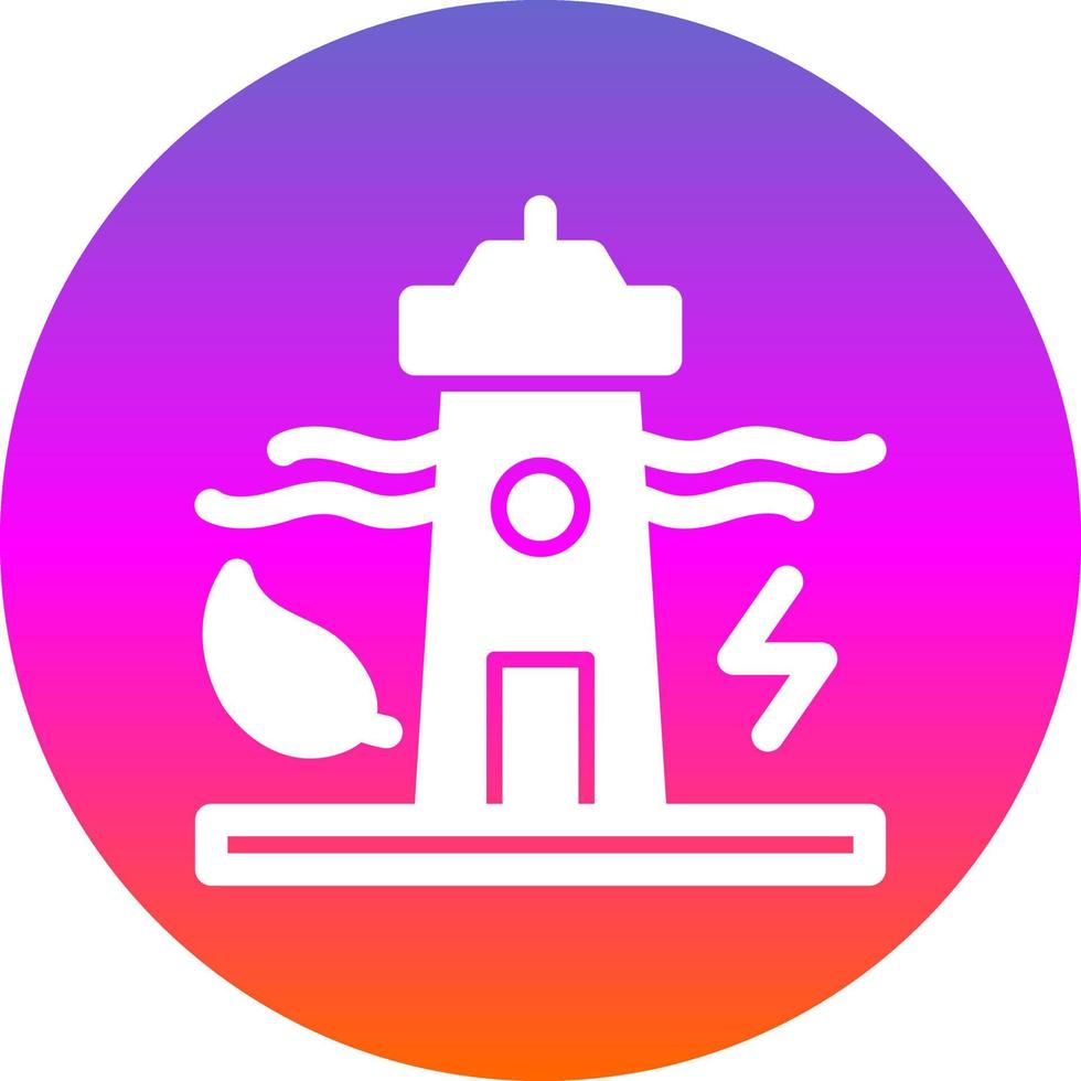 Tidal Power Flat Icon vector