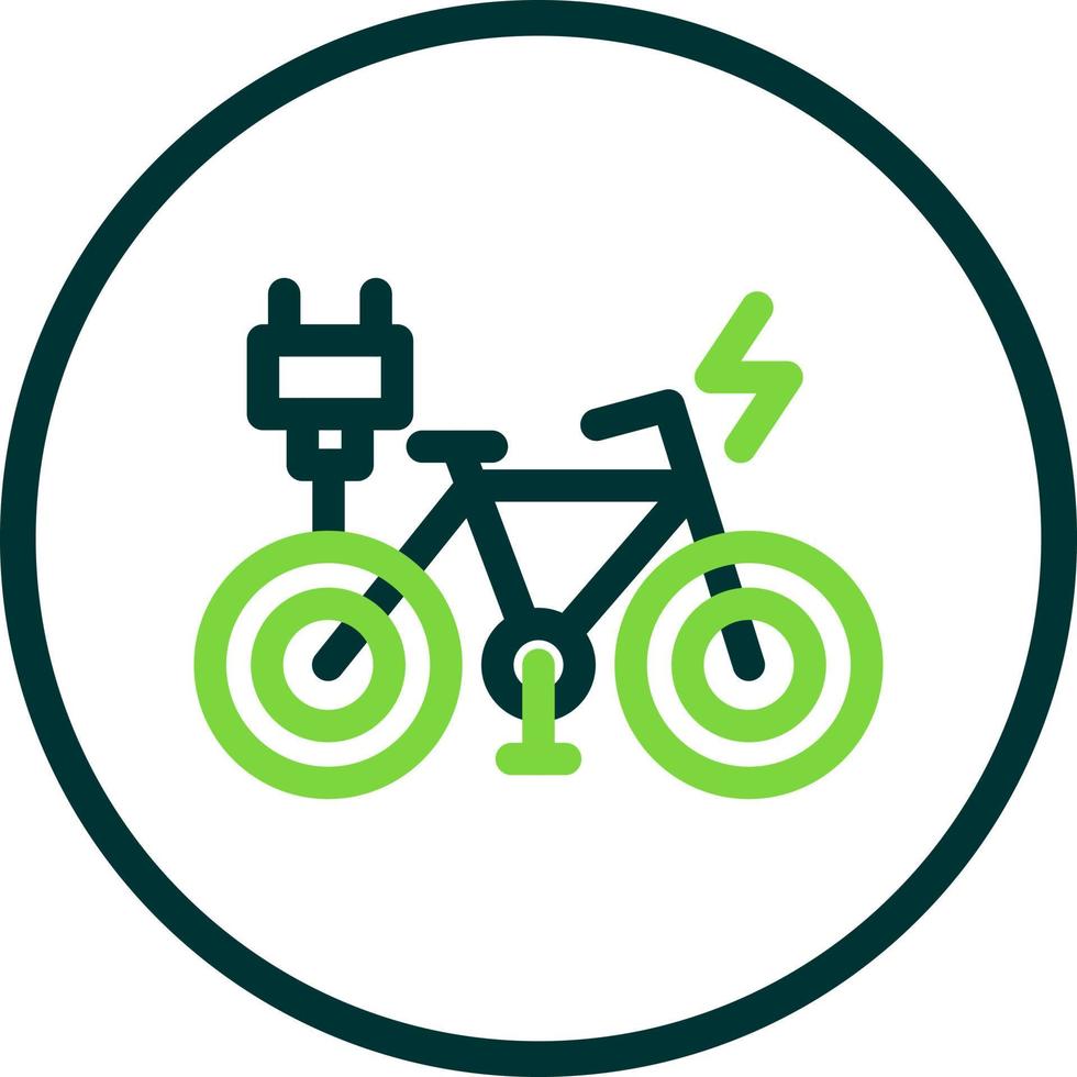 Electric Bike Flat Icon vector