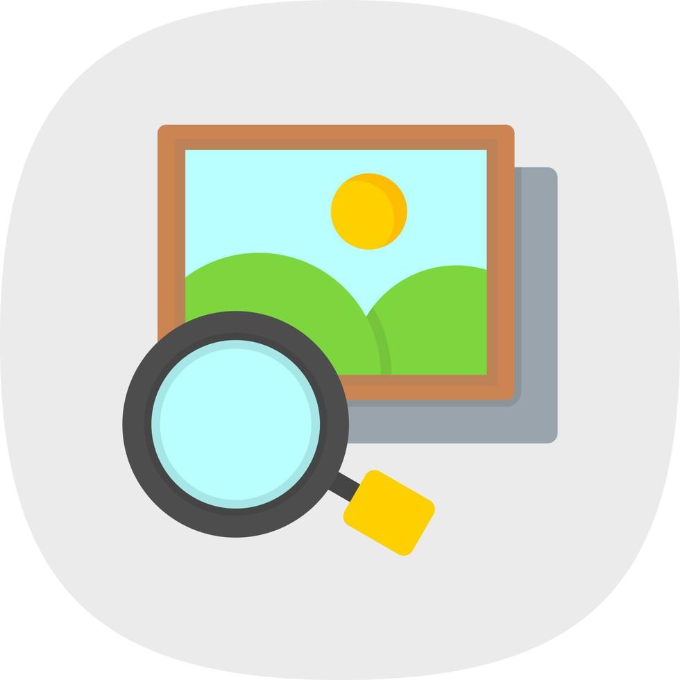 Search Image Flat Icon vector