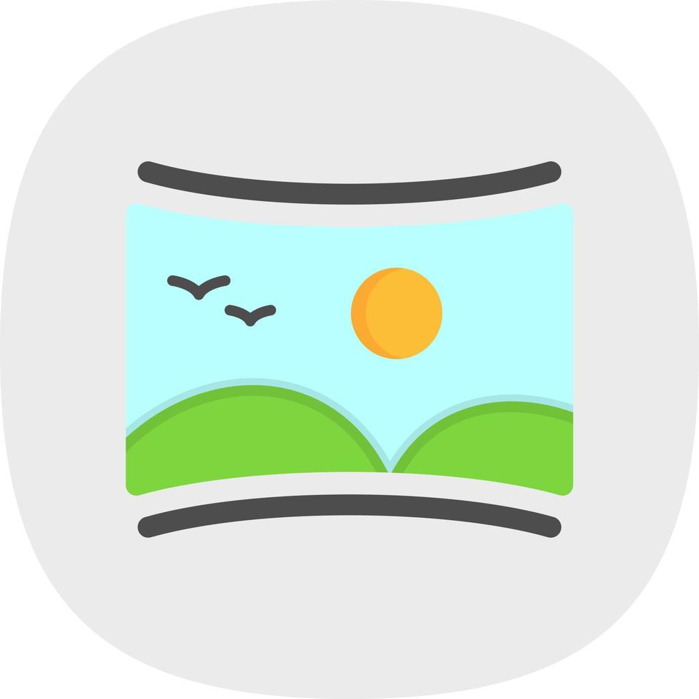 Panoramic Flat Icon vector