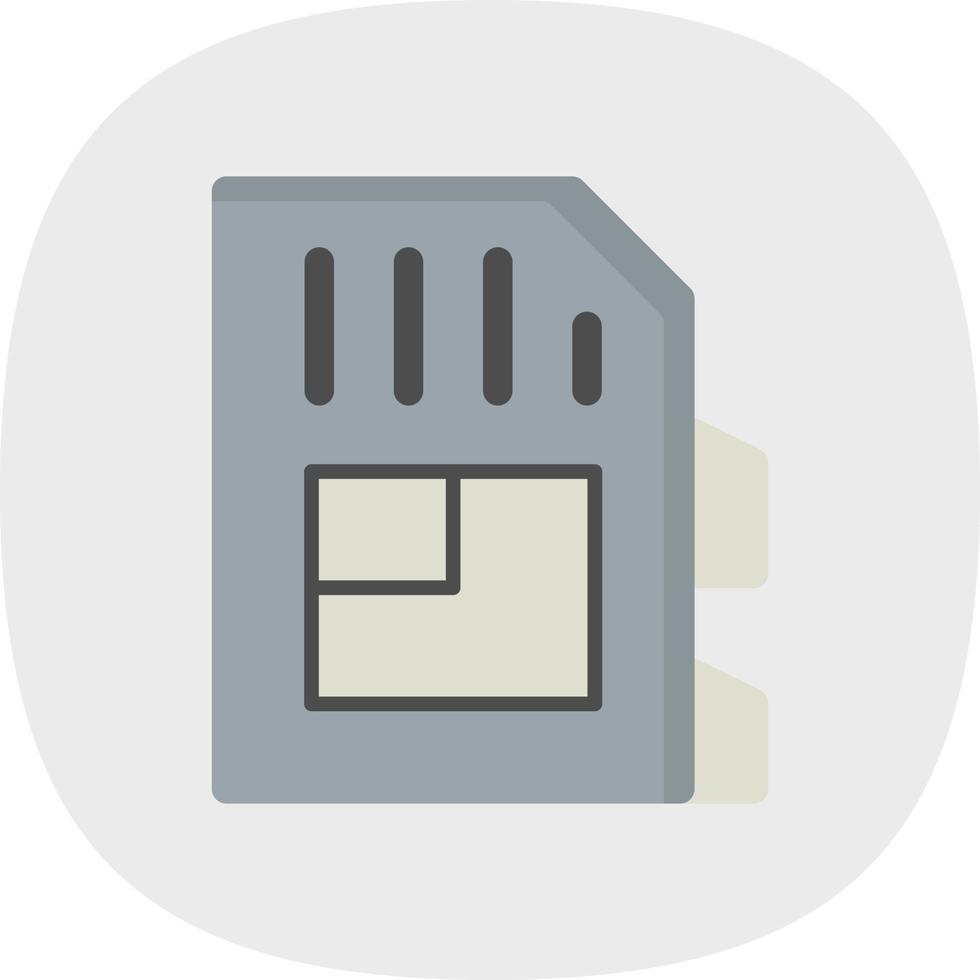 SD Card Flat Icon vector