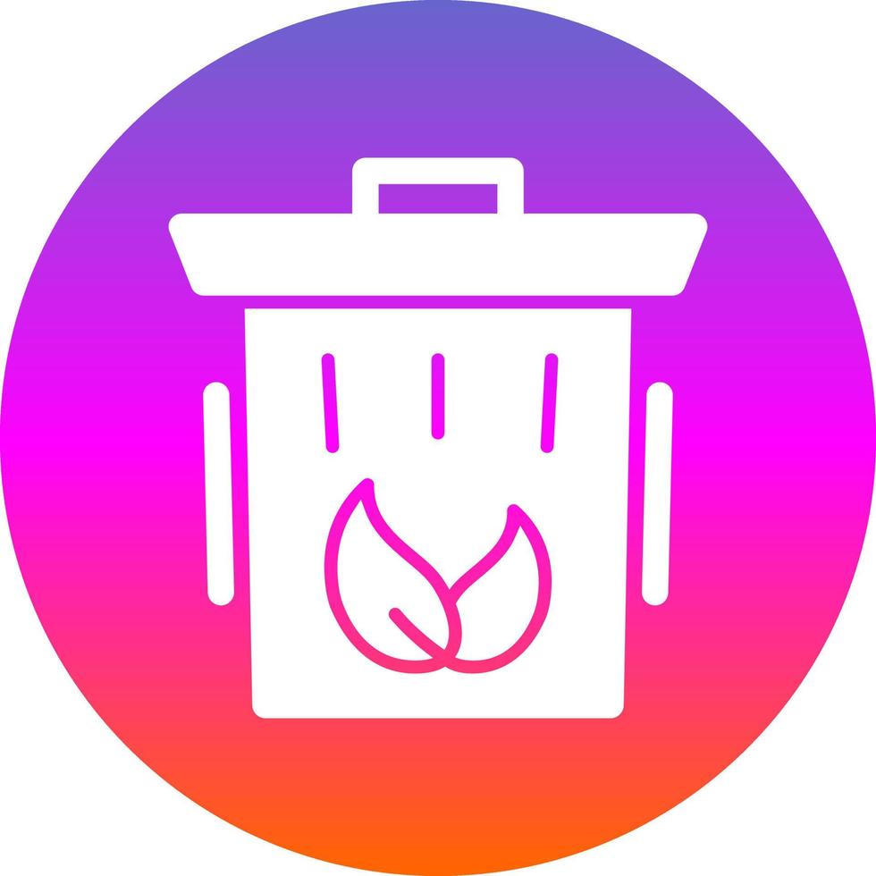 Eco Trash Bin Flat Icon vector