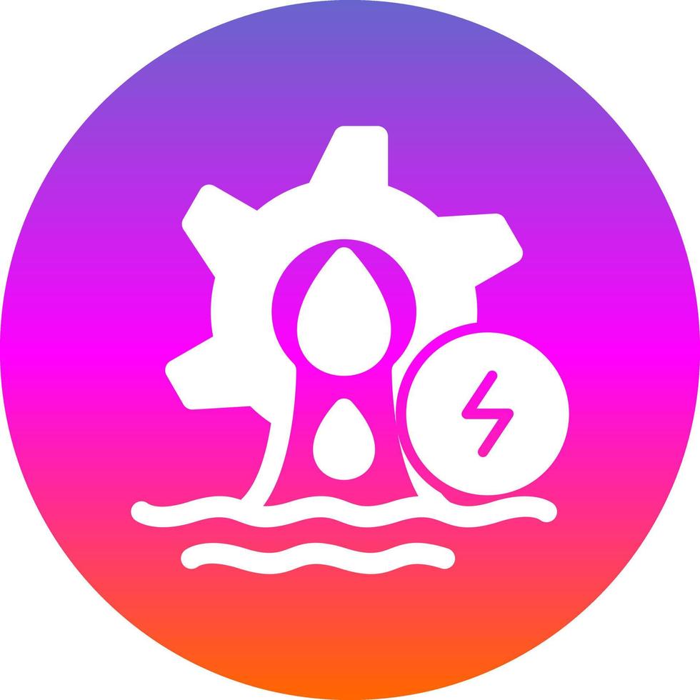 Hydro Power Flat Icon vector
