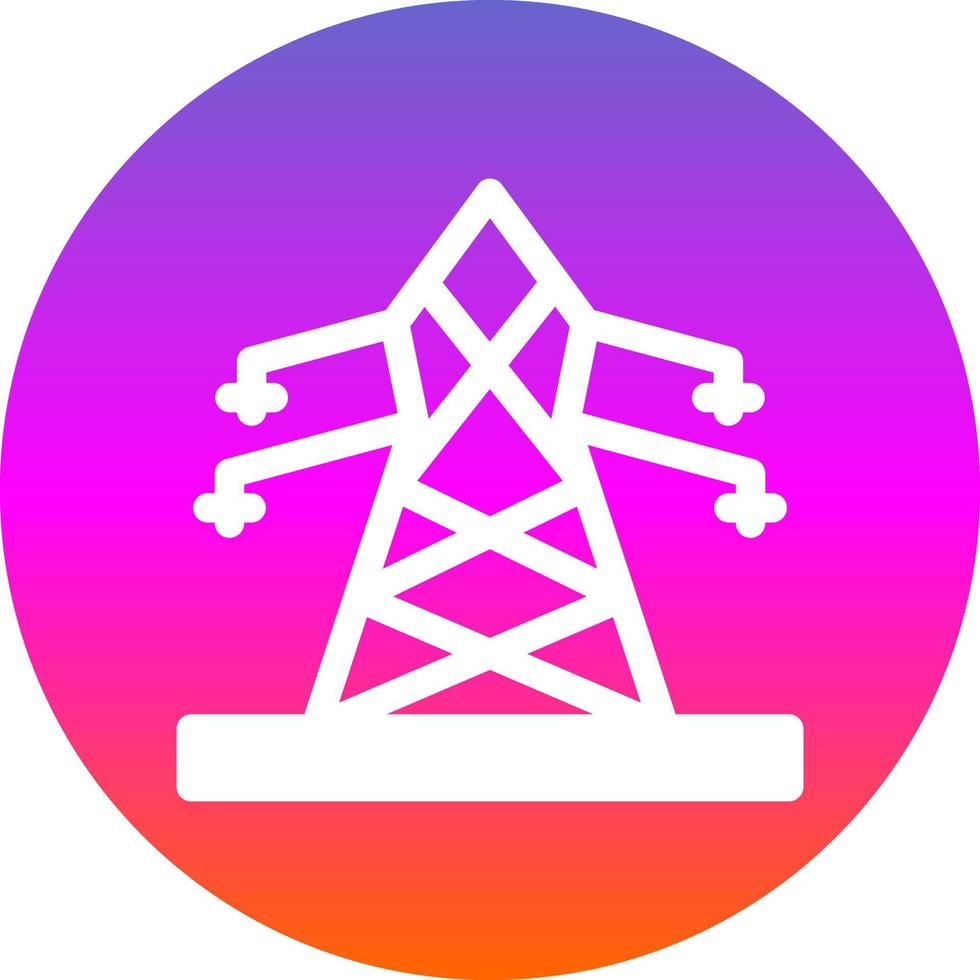 Electric Tower Flat Icon vector