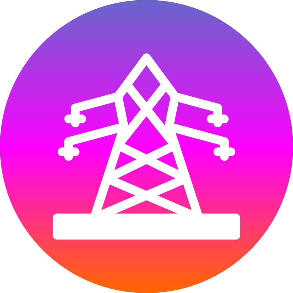 Electric Tower Flat Icon vector