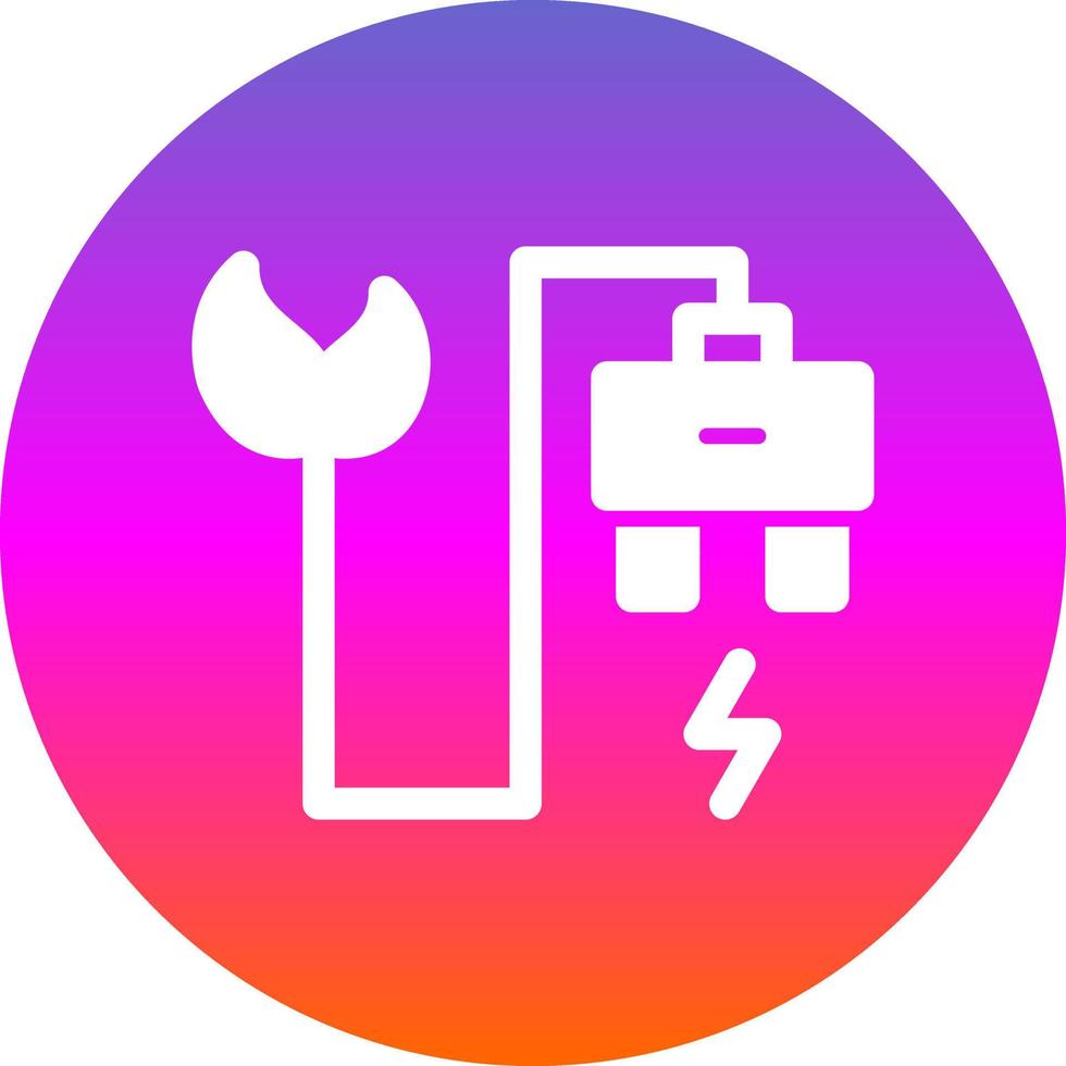 Eco Power Socket Flat Icon vector