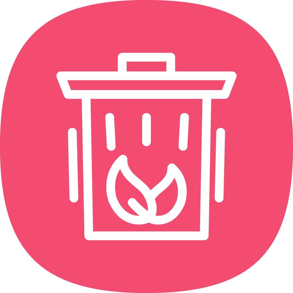 Eco Trash Bin Flat Icon vector