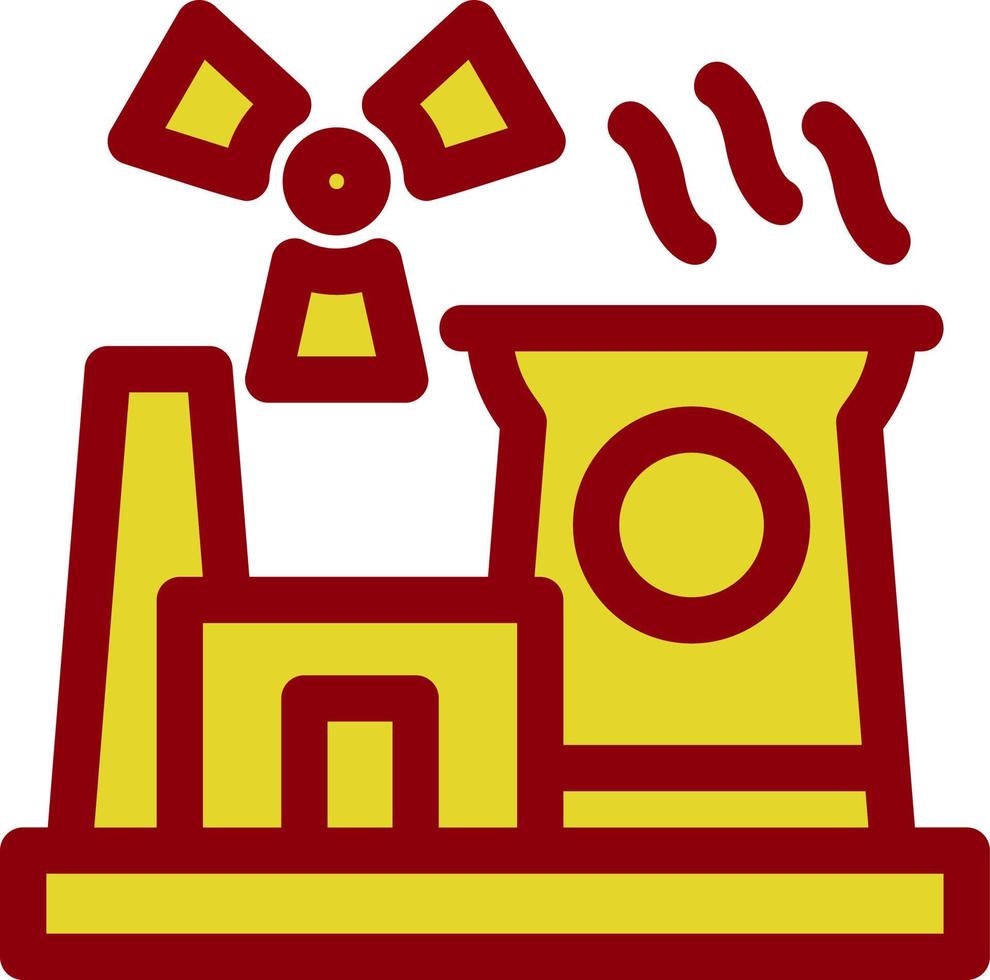 Nuclear Energy Flat Icon vector