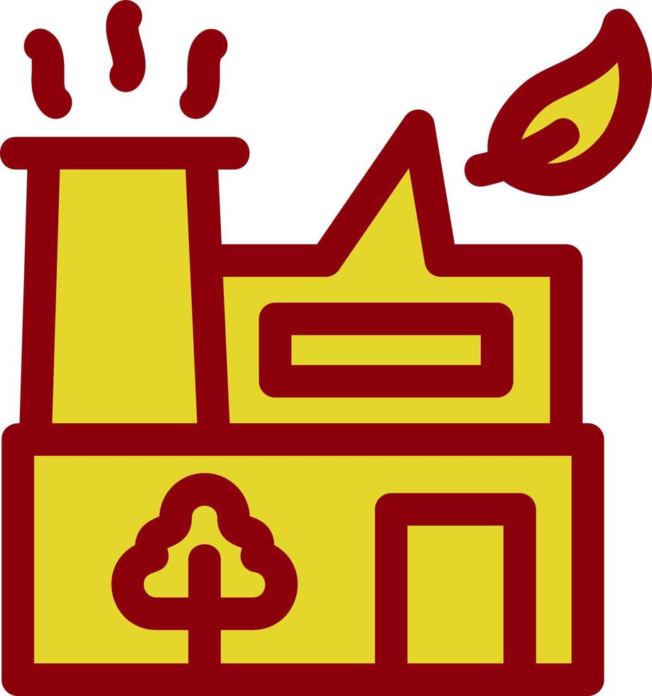 Green Factory Flat Icon vector