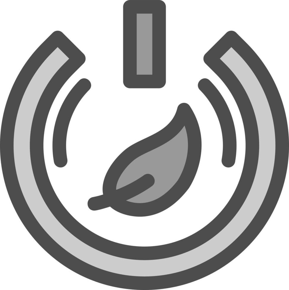Eco Power Button Flat Icon vector