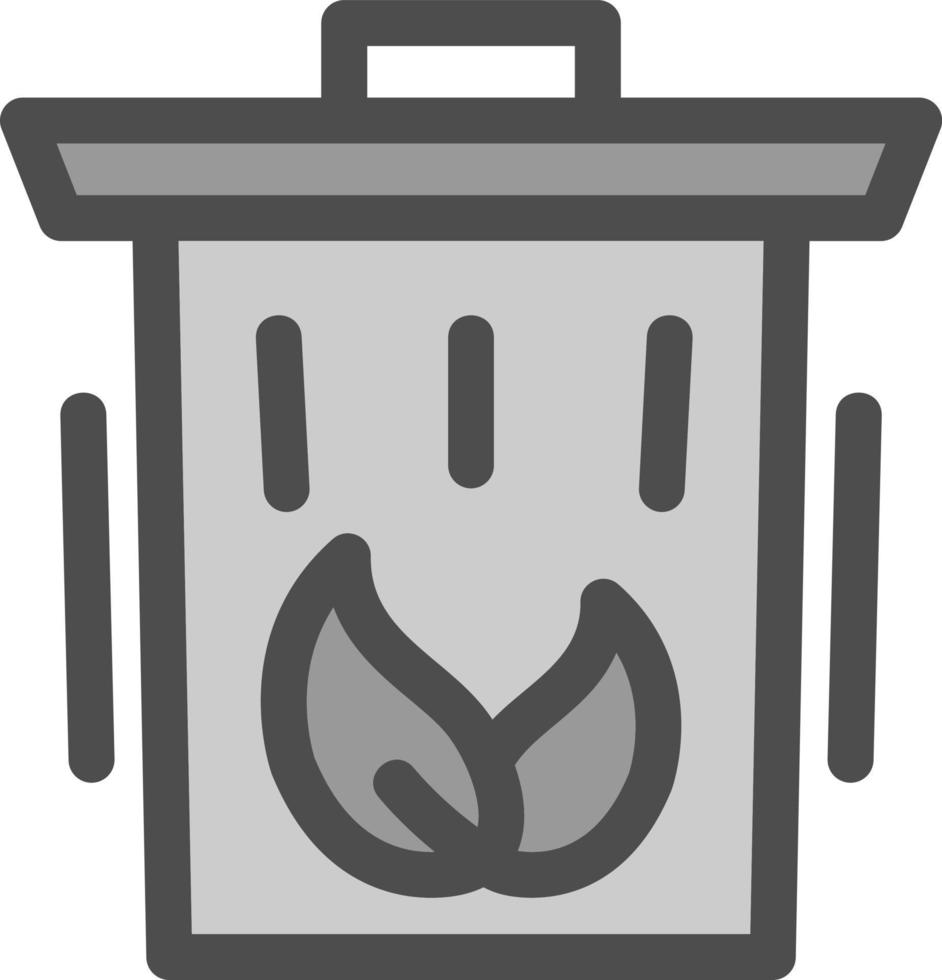 Eco Trash Bin Flat Icon vector