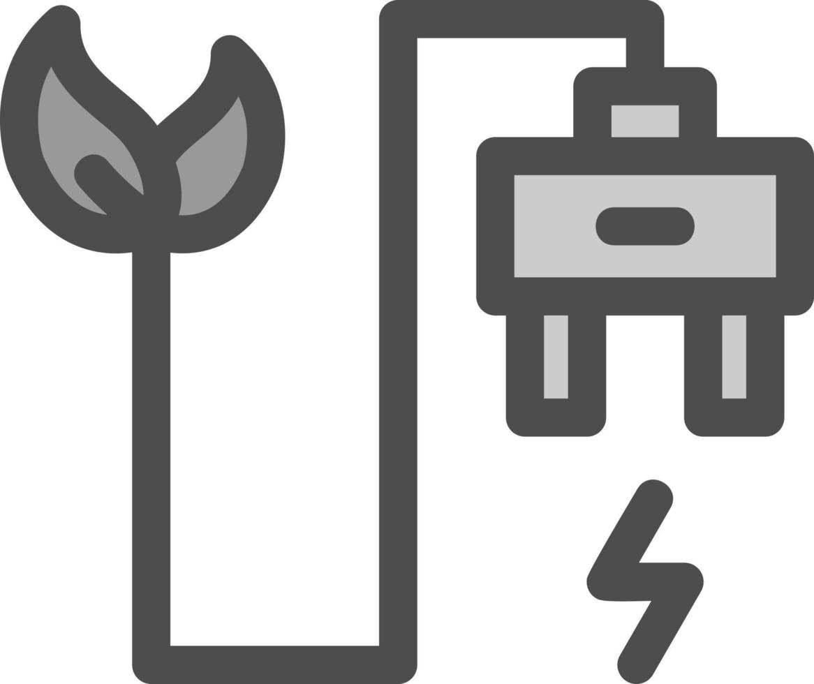 Eco Power Socket Flat Icon vector