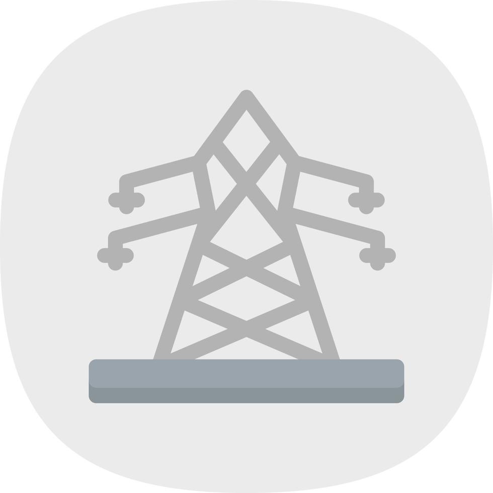 Electric Tower Flat Icon vector
