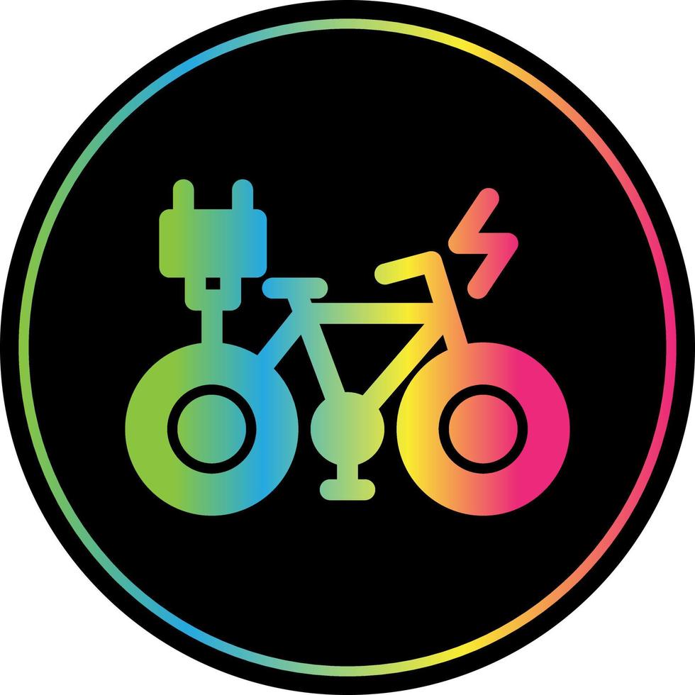 icono plano de bicicleta eléctrica vector