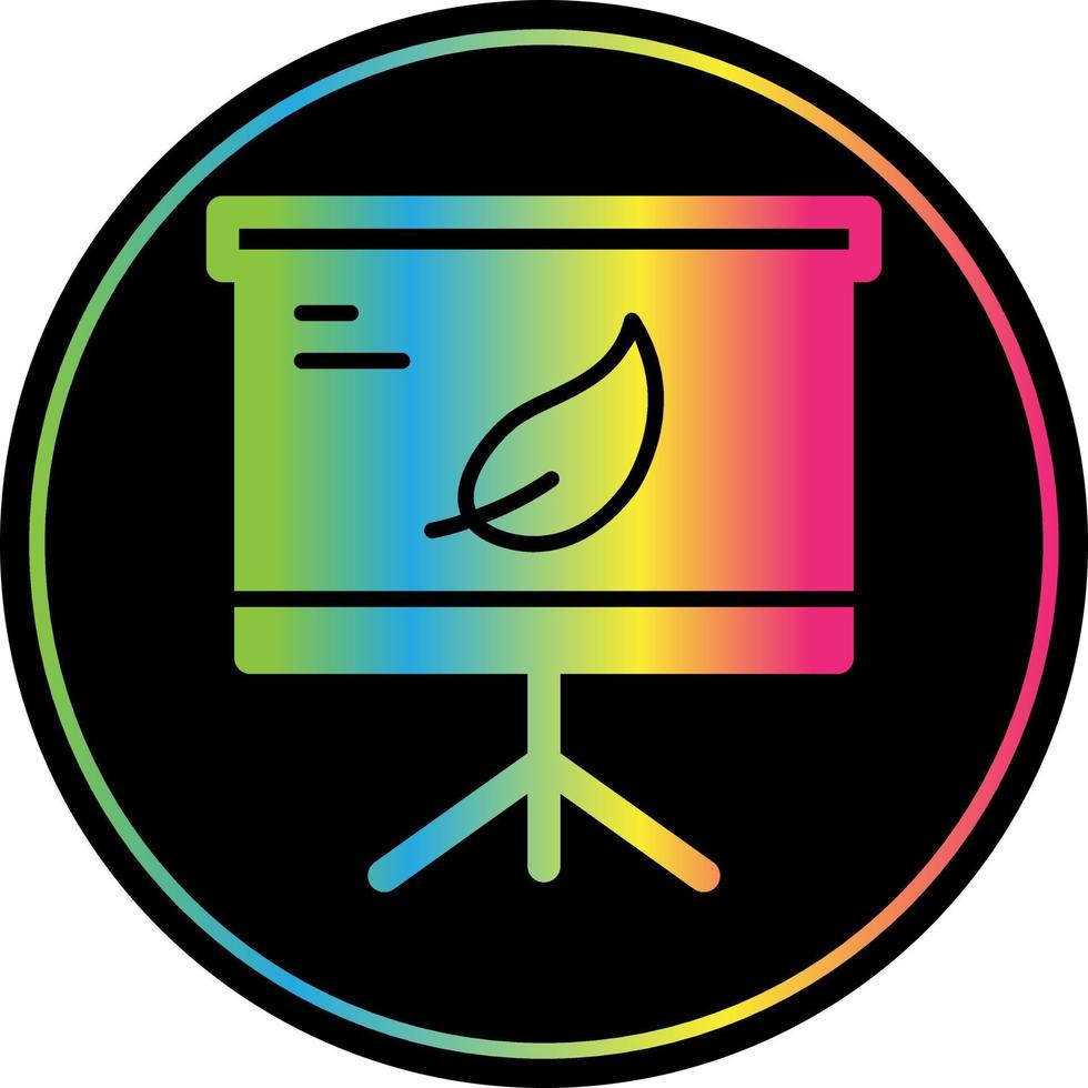 Eco Presentation Flat Icon vector