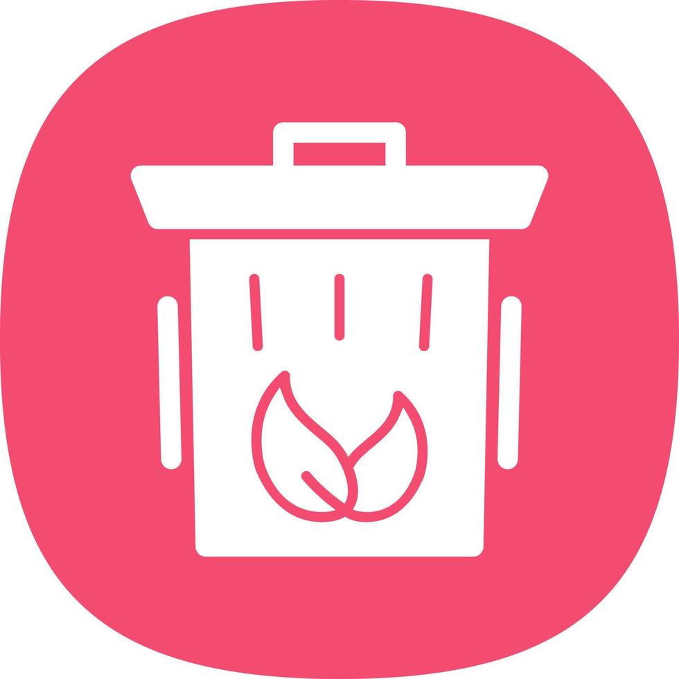 Eco Trash Bin Flat Icon vector