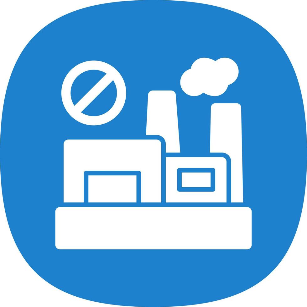No Fossil Fuels Flat Icon vector