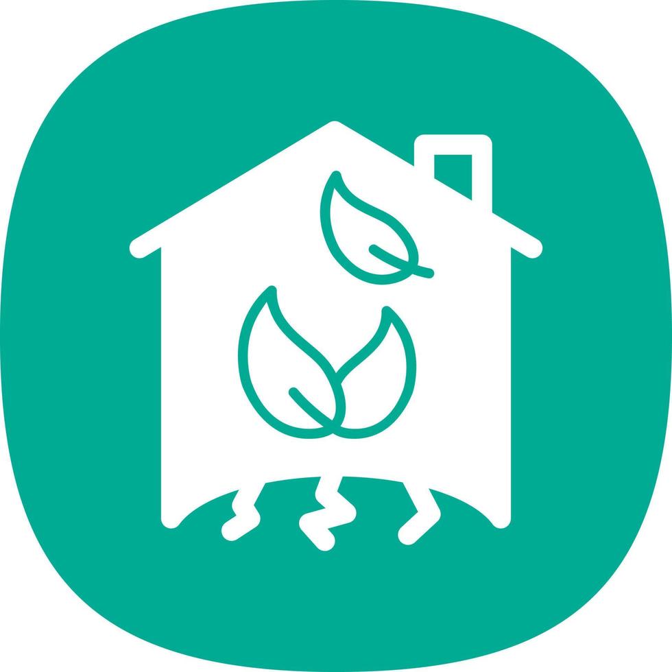 Green House Flat Icon vector
