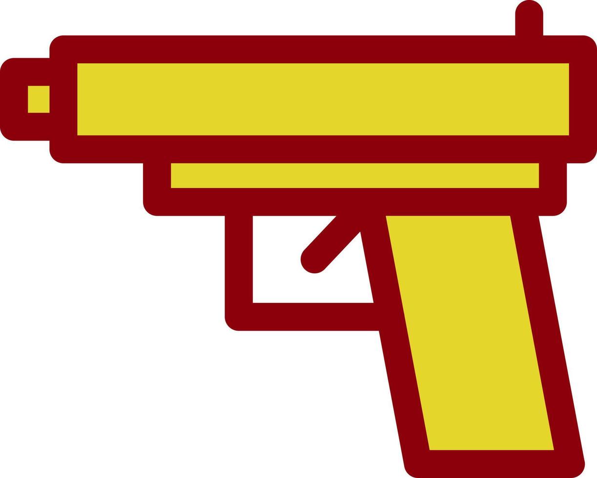 diseño de icono de vector de línea de pistola de juego