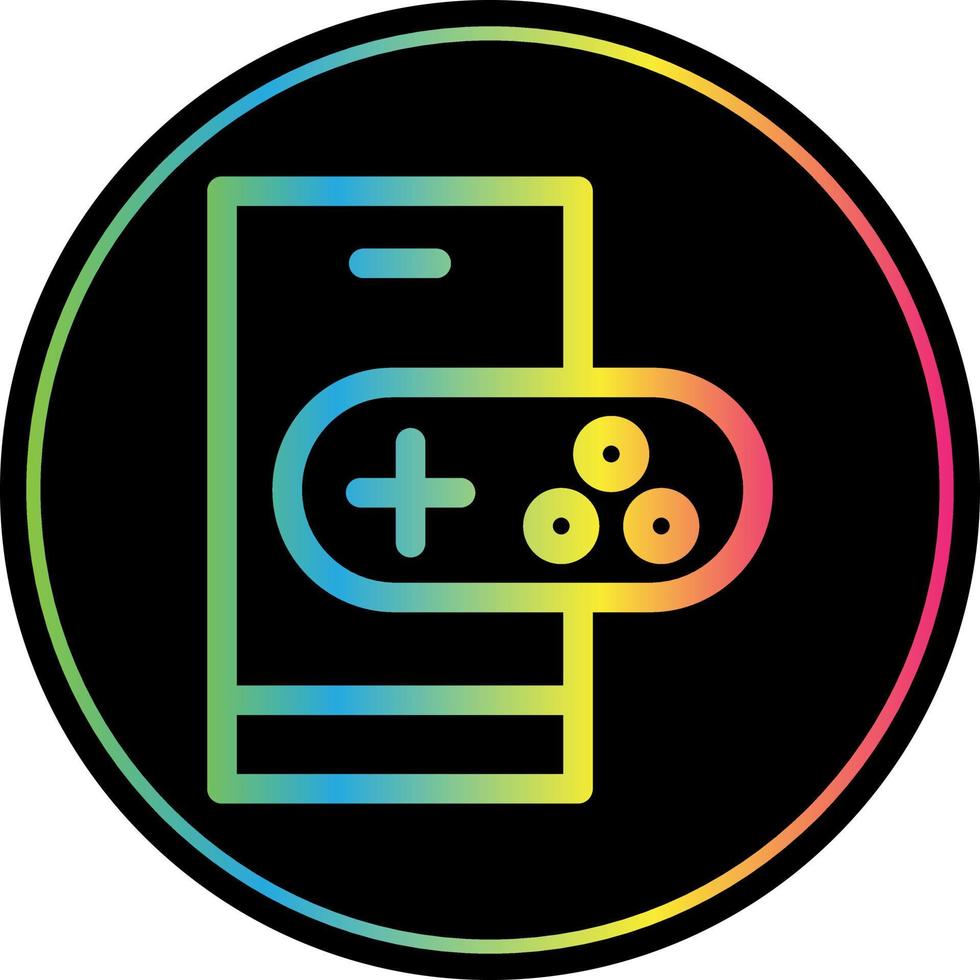 Mobile Gaming Line Vector Icon Design