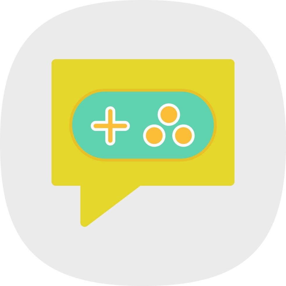 Game Chat Line Vector Icon Design