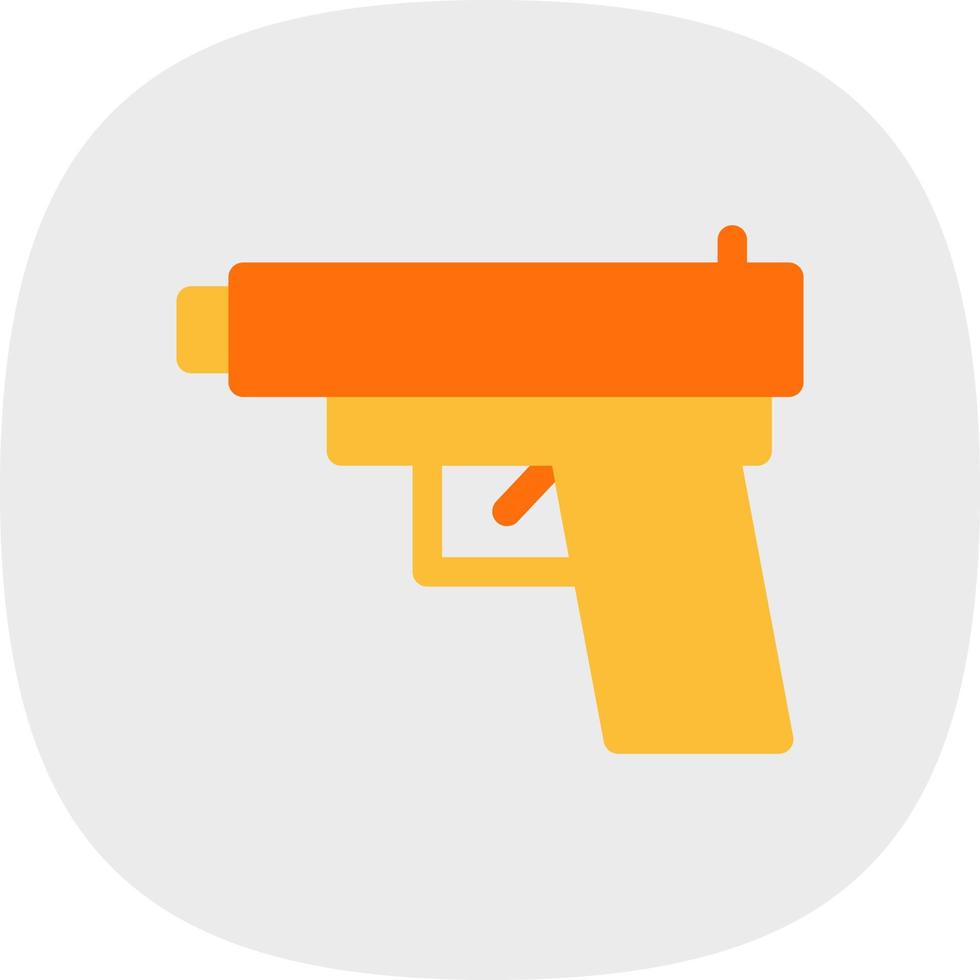 diseño de icono de vector de línea de pistola de juego