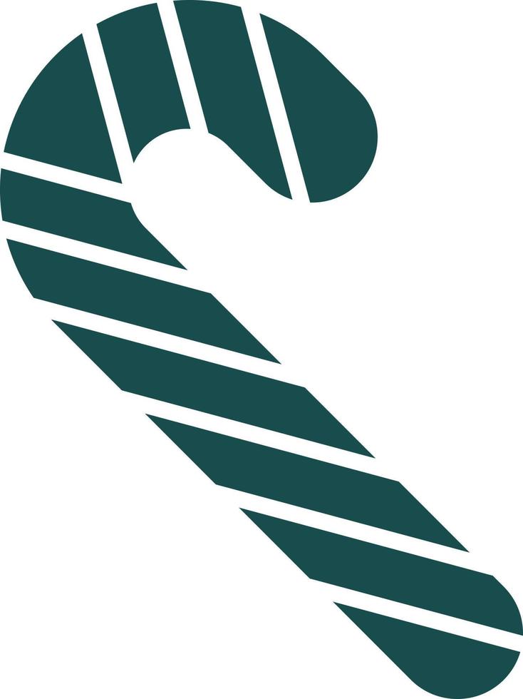 Candy Cane Vector Icon Design