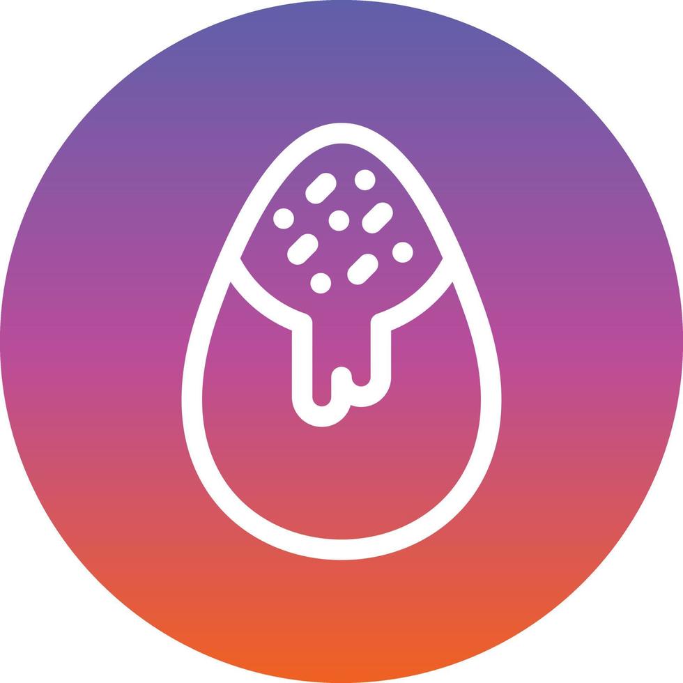 Chocolate Egg Vector Icon Design