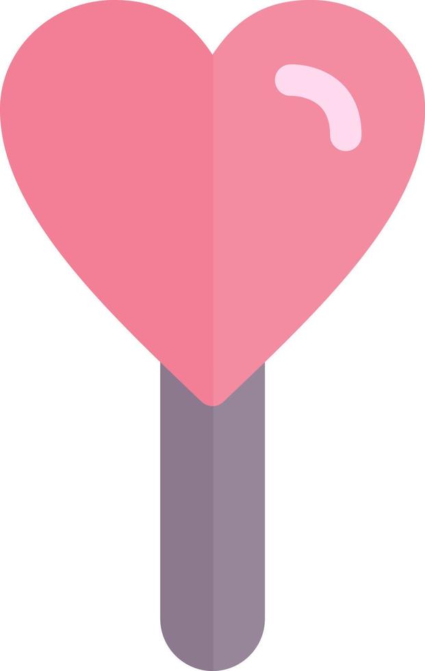 diseño de icono de vector de piruleta de corazón