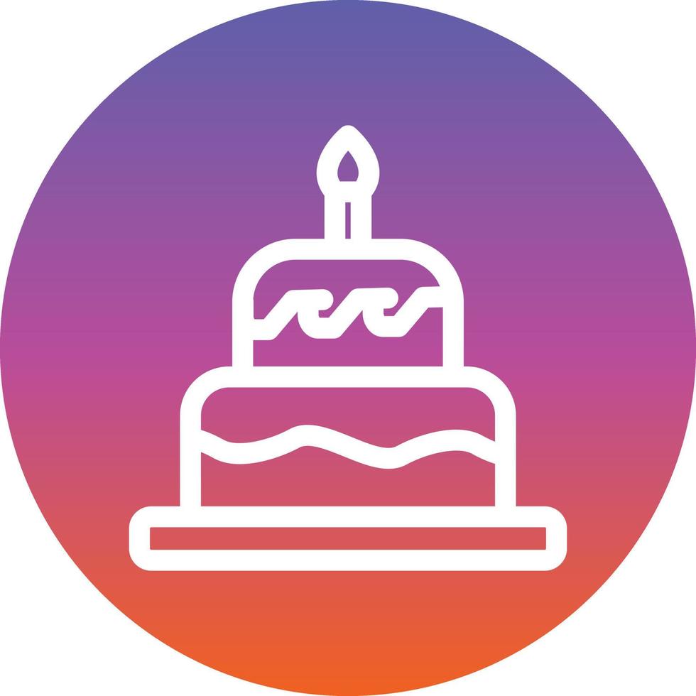 Two Layered Cake Vector Icon Design