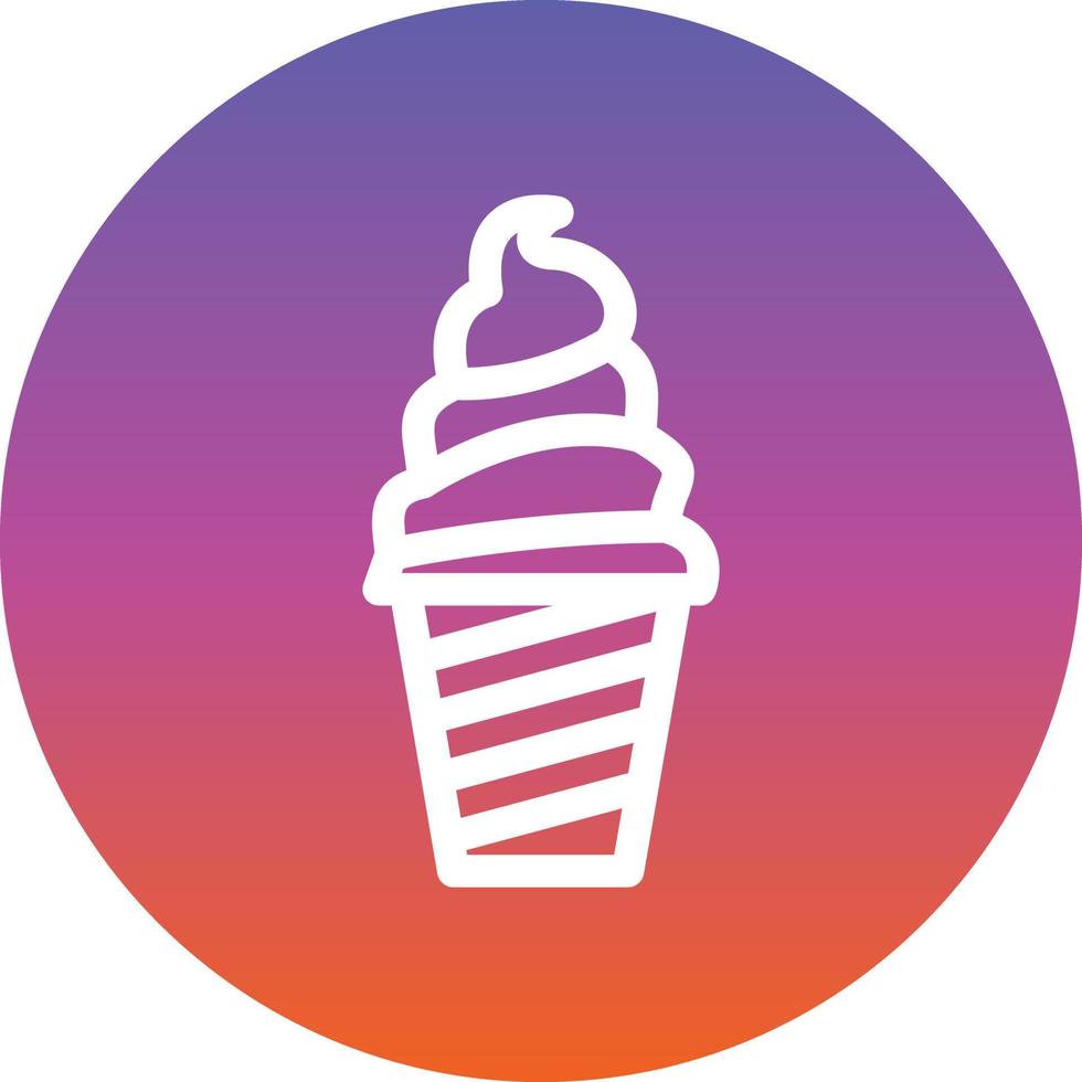 Ice Cream Cup Vector Icon Design