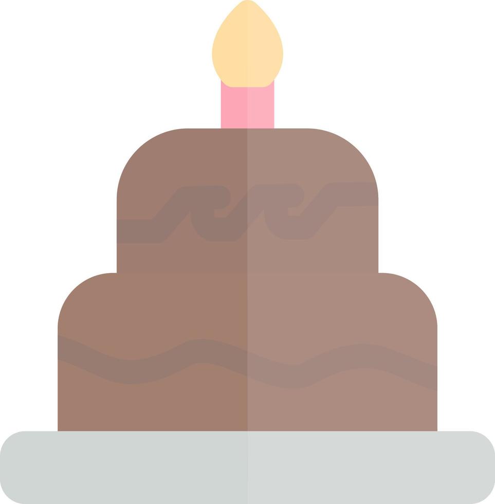Two Layered Cake Vector Icon Design