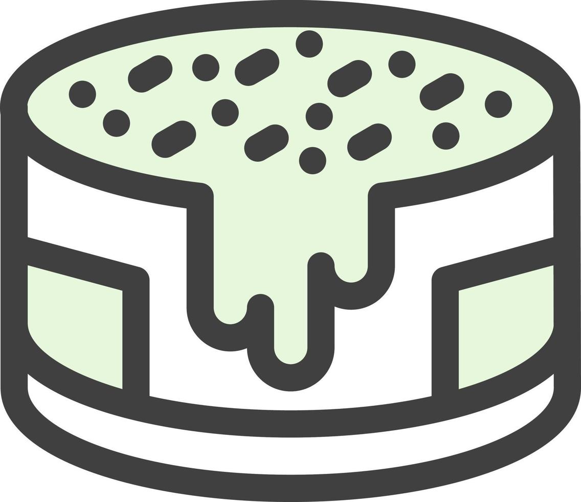 Chocolate Cake Vector Icon Design