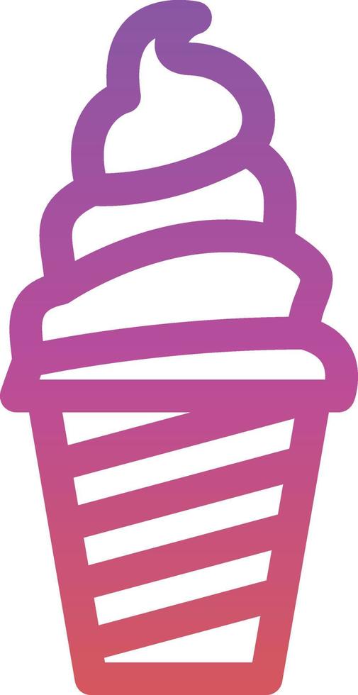 Ice Cream Cup Vector Icon Design