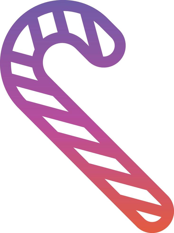 Candy Cane Vector Icon Design