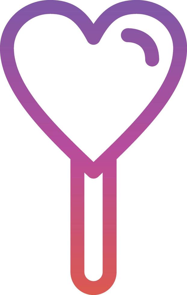Heart Lollipop Vector Icon Design