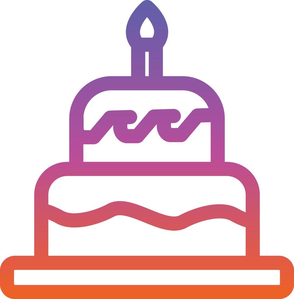 Two Layered Cake Vector Icon Design