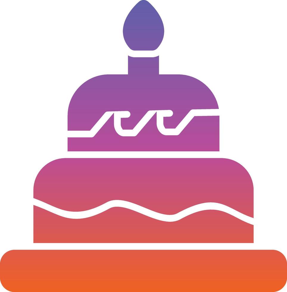 Two Layered Cake Vector Icon Design